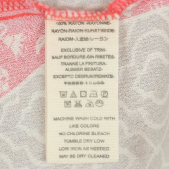 Free People Dream Darlin Women's Small Orange Floral V-Neck A-Line Woven Tank To - Picture 9 of 9